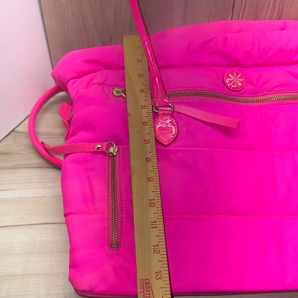 Isaac Mizrahi Neon Pink Tote Bag - Picture 13 of 16